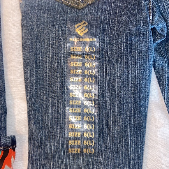 Girls Roca Wear Jeans- Size 6L- 2 identical pair-Sold as Set of 2 - Picture 3 of 8